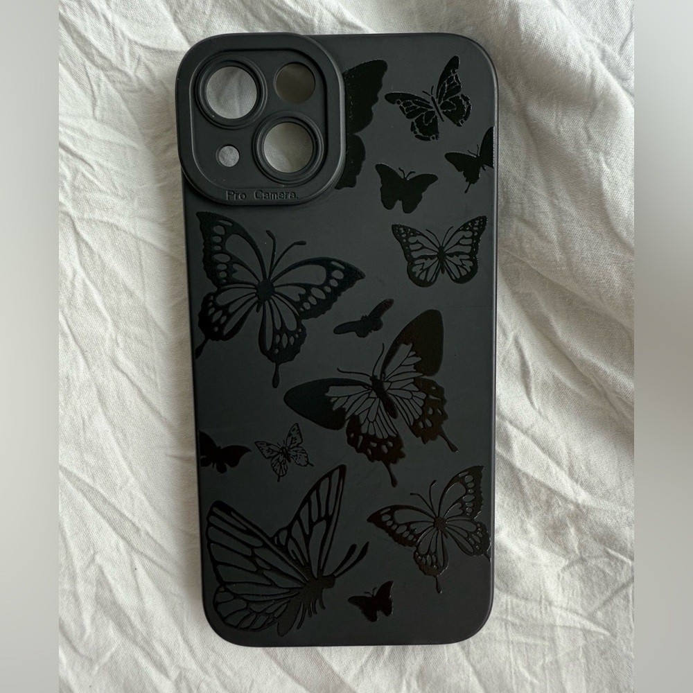 Black Butterfly Phone Case - fits iPhone 13